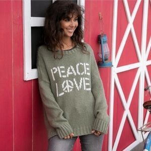 Wooden Ships Peace Love Mohair Blend Sweater